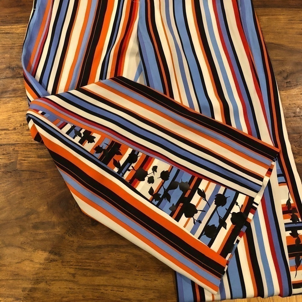 Striped Wide-Leg Palazzo Pants in Multi-Color - Picture 2 of 7